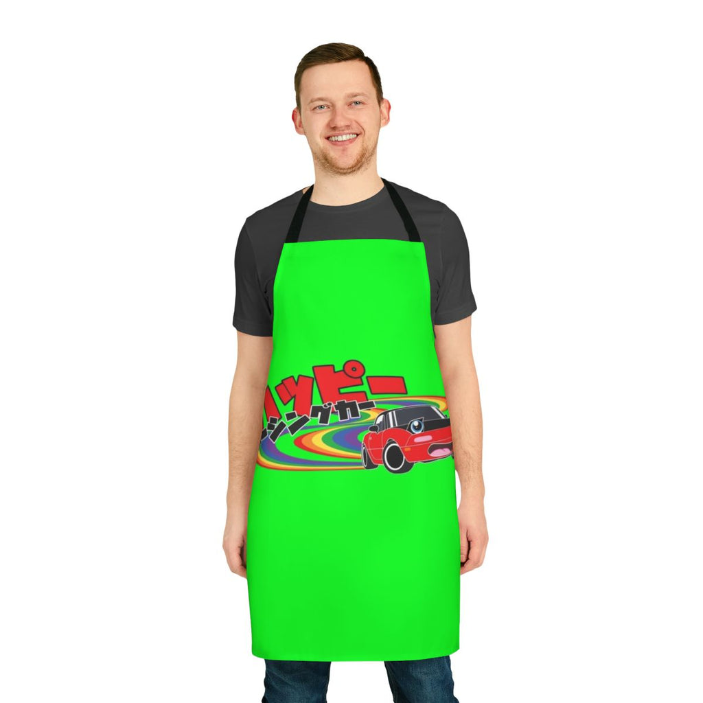 Miata Pride Apron featuring a vibrant rainbow design