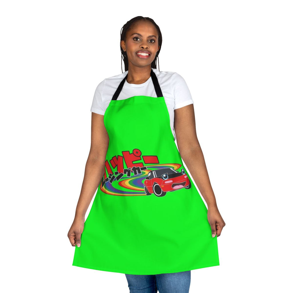 Miata Pride Apron featuring a vibrant rainbow design