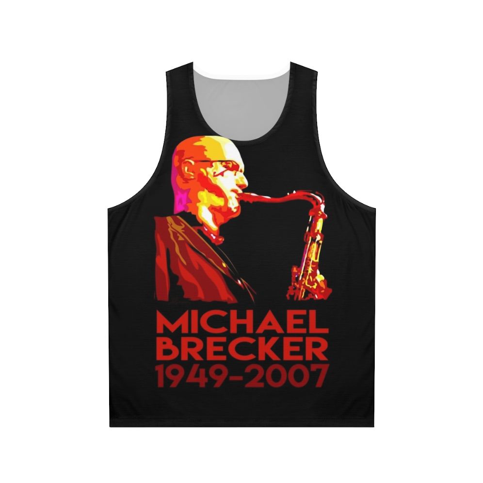 Michael Brecker Unisex Tank Top featuring a saxophone illustration
