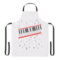 Michael Jackson inspired Beat It piano t-shirt design printed on a black apron