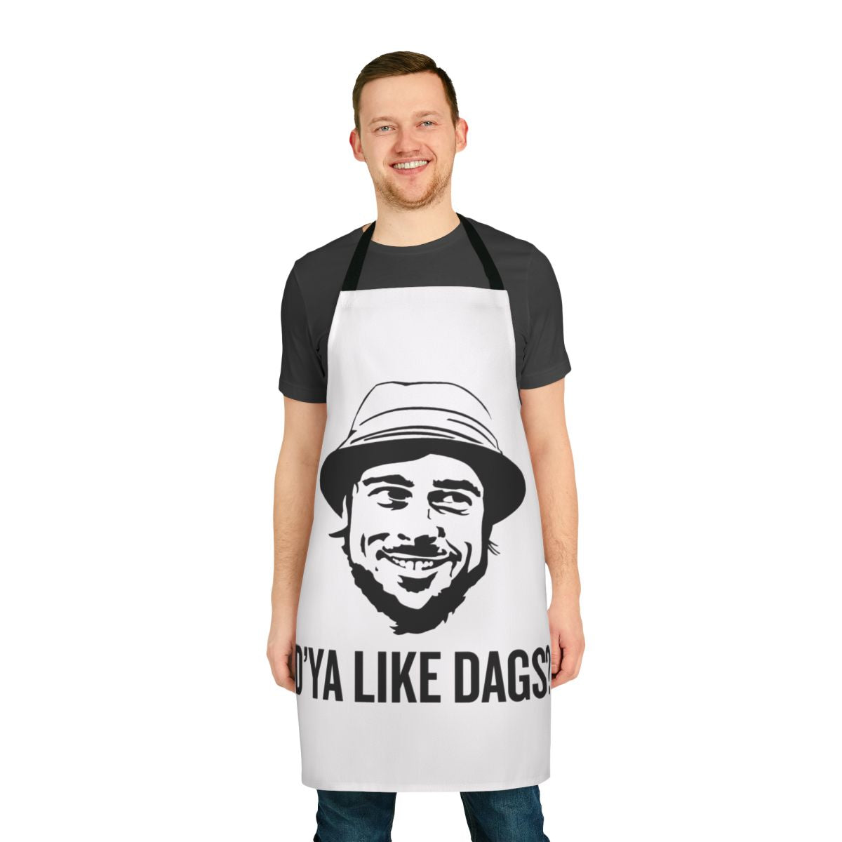 Micky-inspired dog lover apron featuring a design from the movie "The Snatch"
