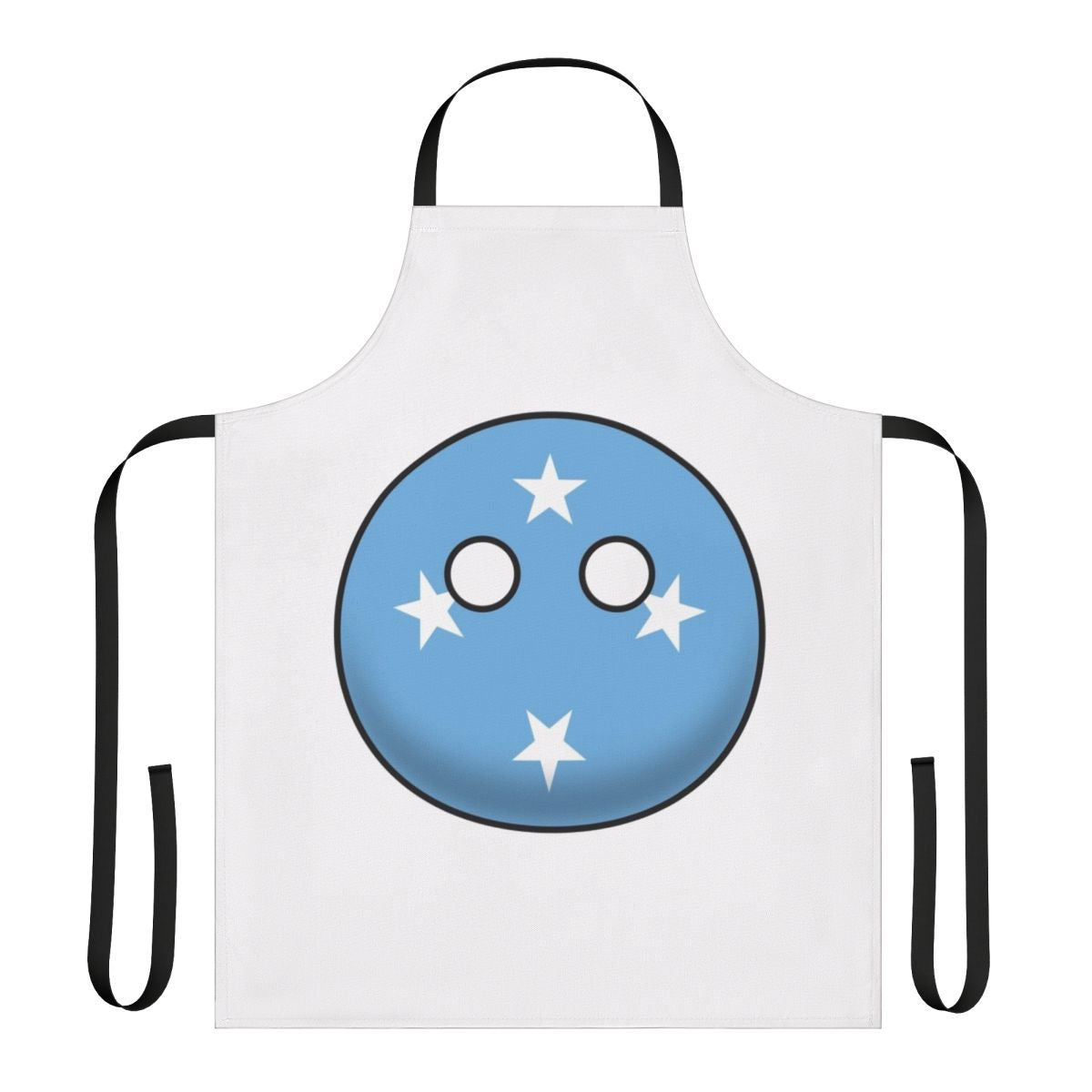 Micronesia Countryball Apron featuring the national flag design