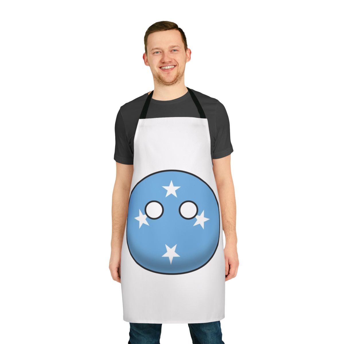 Micronesia Countryball Apron featuring the national flag design