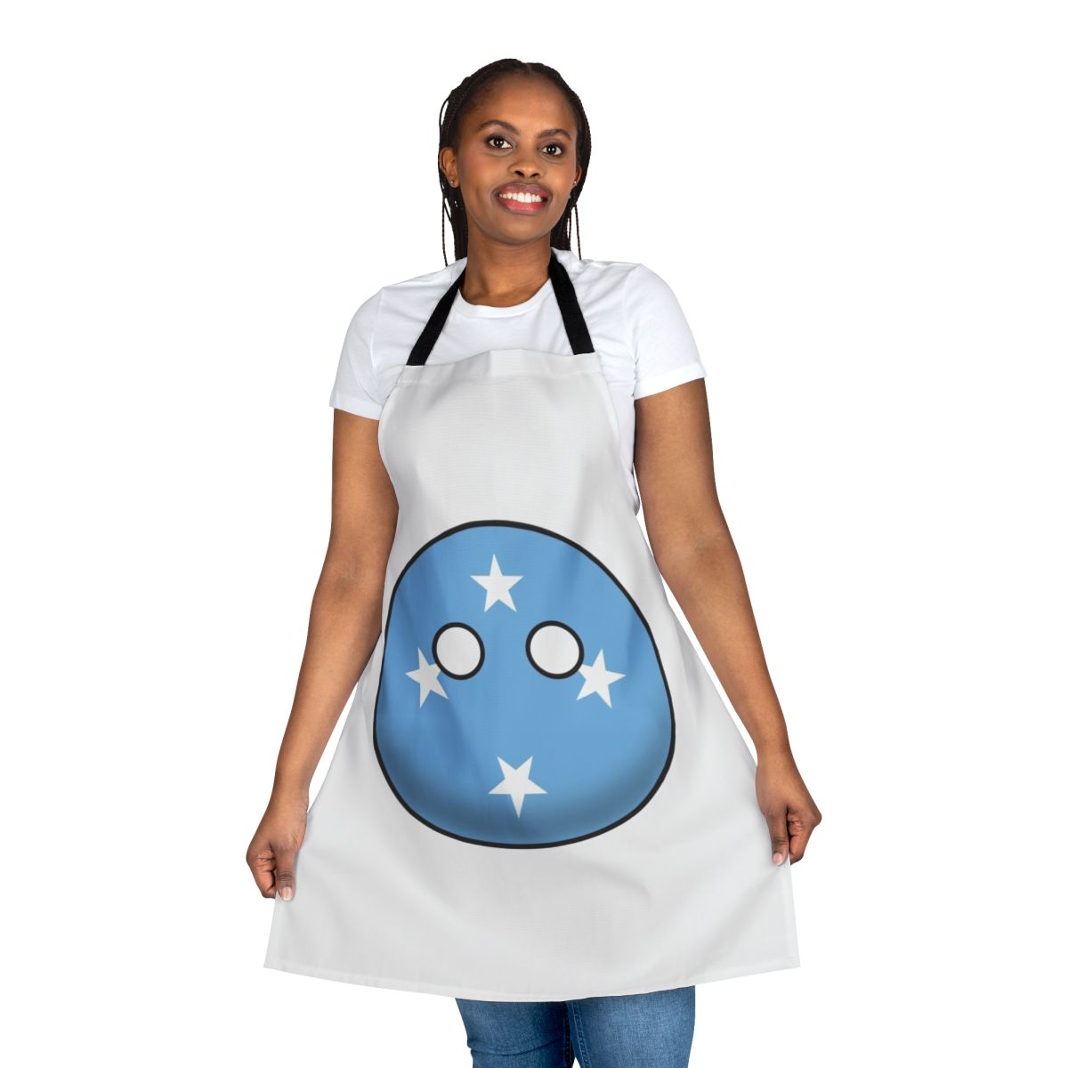 Micronesia Countryball Apron featuring the national flag design