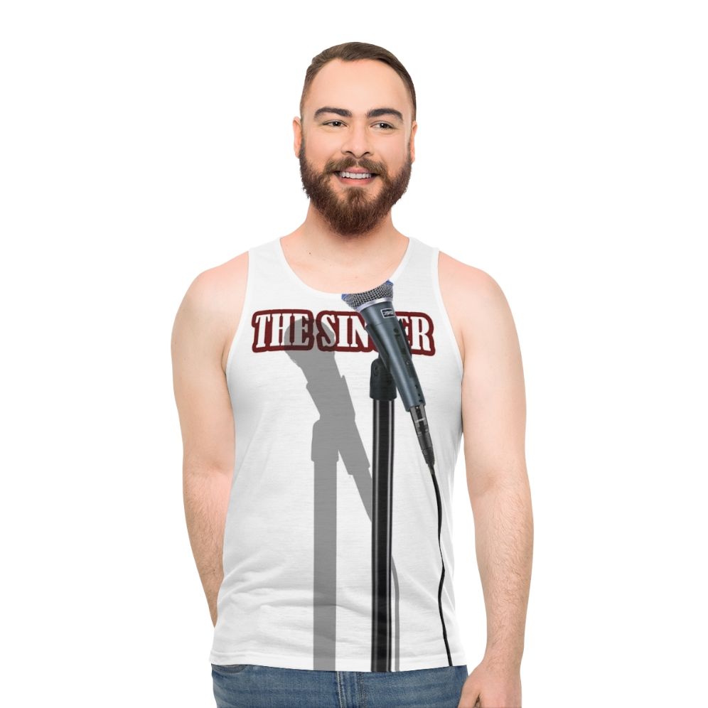 Microphone singer unisex tank top