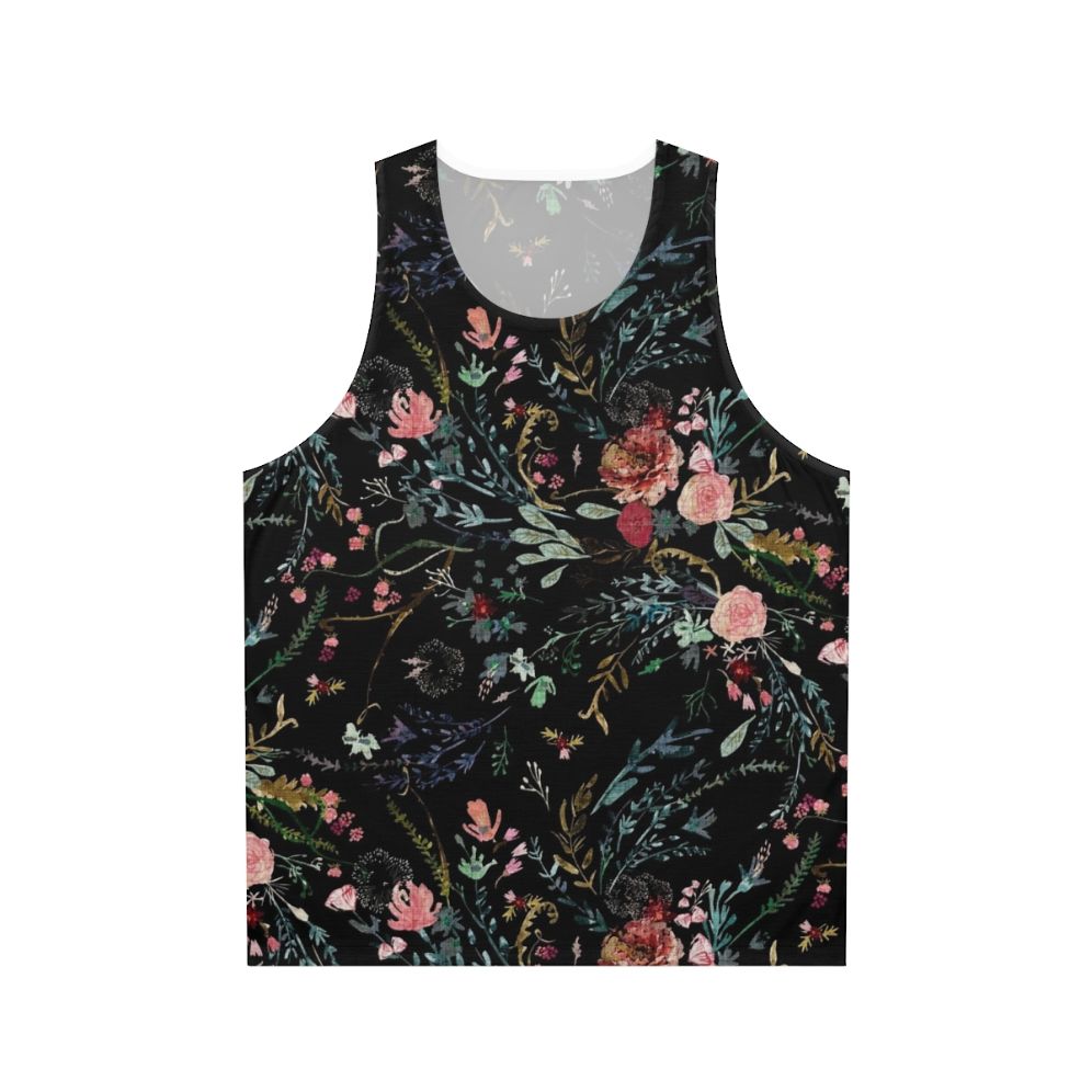 Midnight Floral Unisex Tank Top