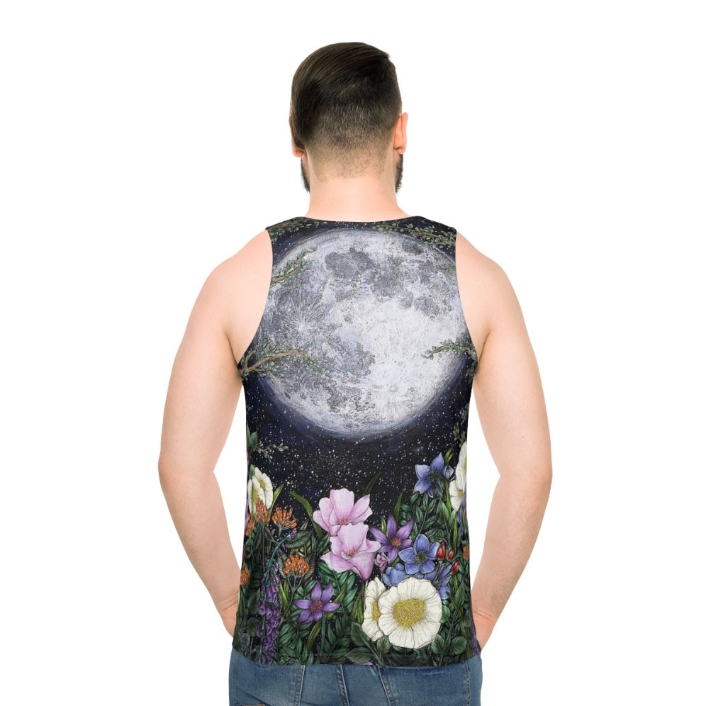 Midnight Garden Floral Celestial Unisex Tank Top