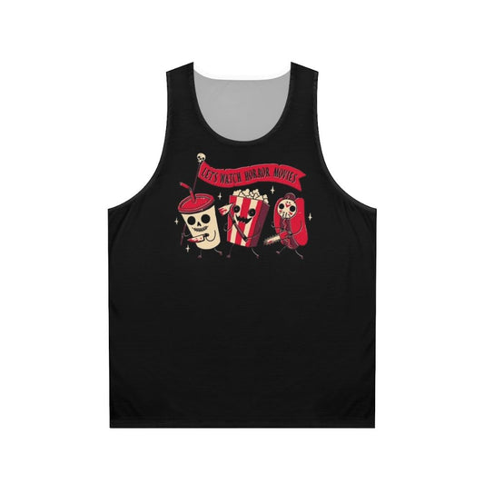 Midnight Movie Unisex Tank Top with Spooky and Humorous Design