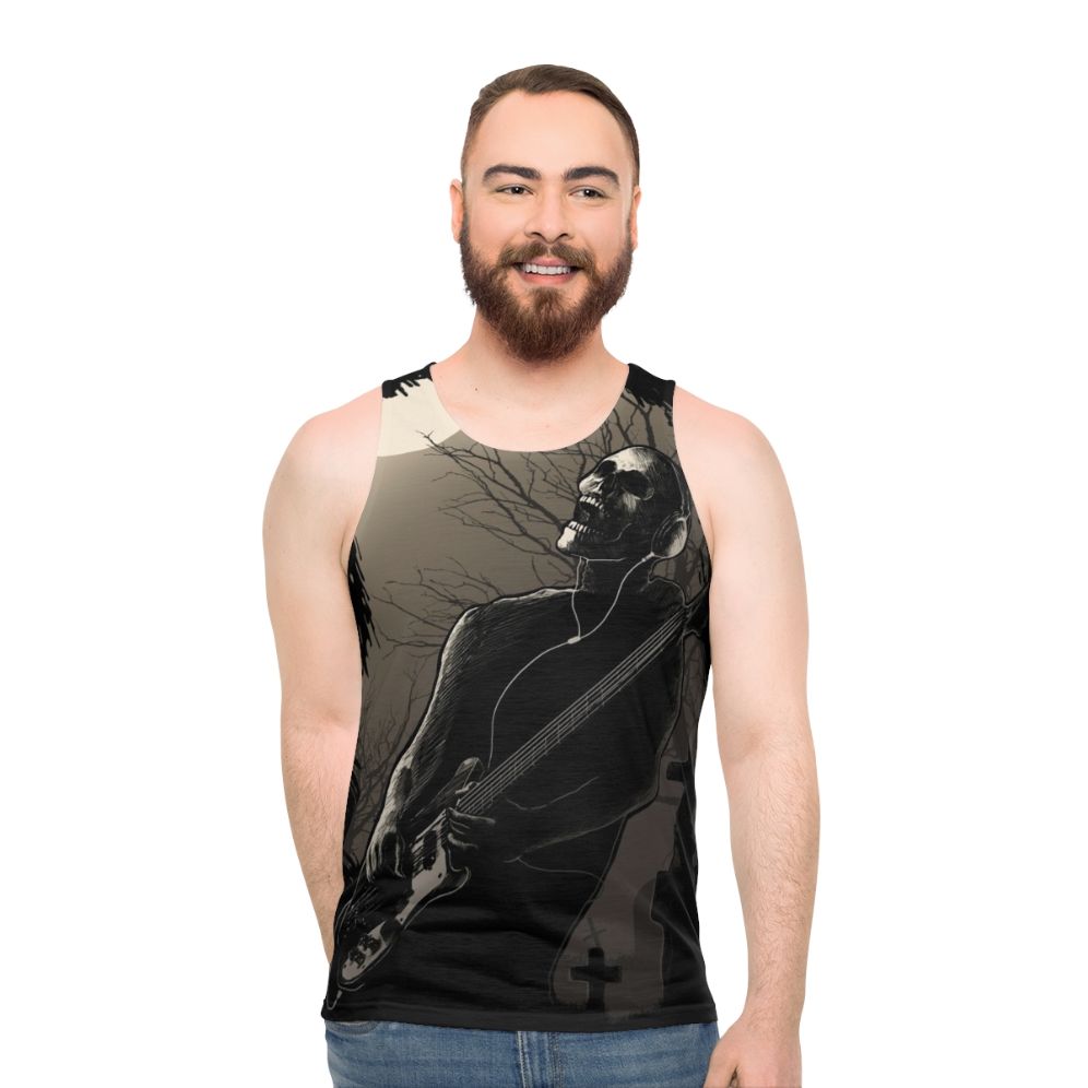 Midnight Rock Unisex Guitar Skull Tank Top