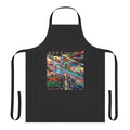 Midnite Akae Gott inspired reggae-themed apron with Rastafarian imagery and text