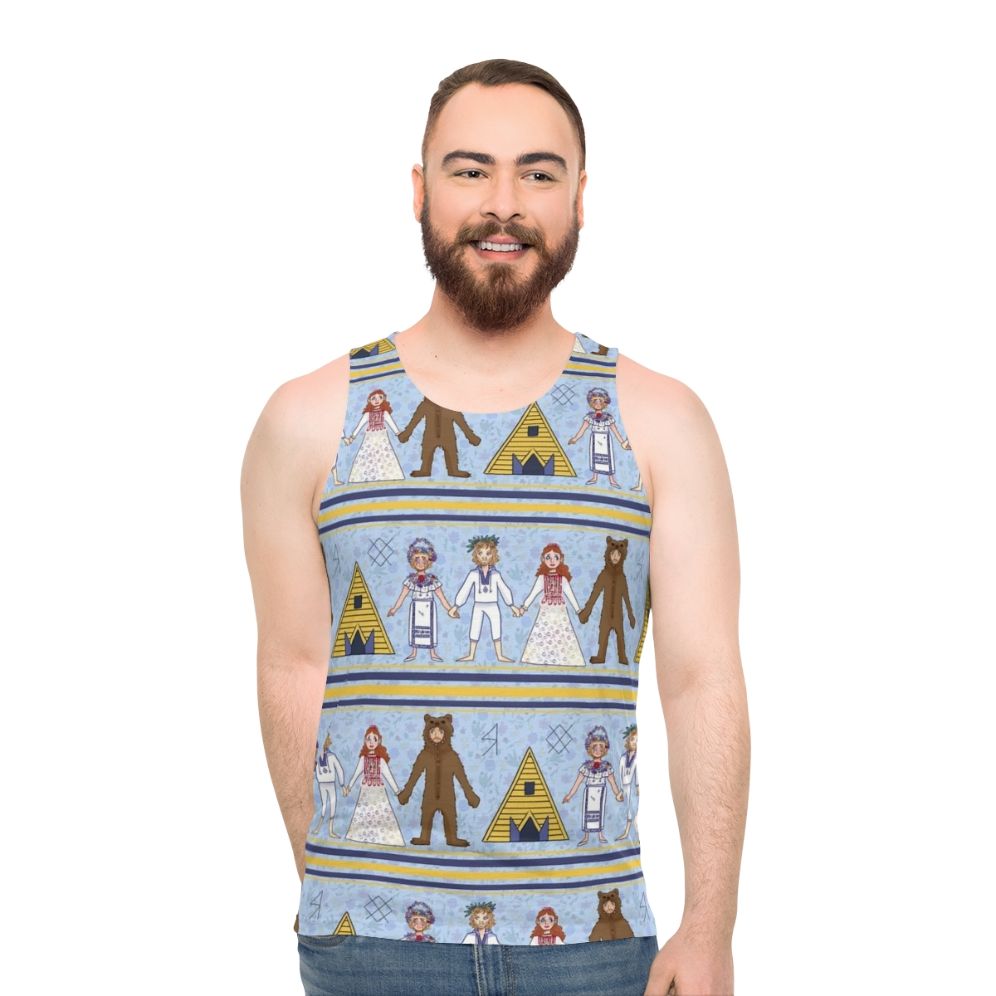 Midsommar floral pattern unisex tank top