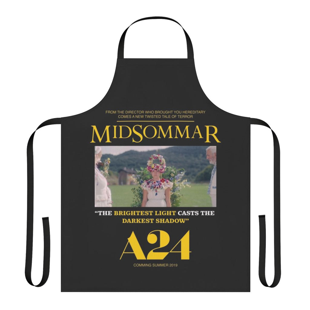 Midsommar-inspired horror movie poster printed on a durable apron