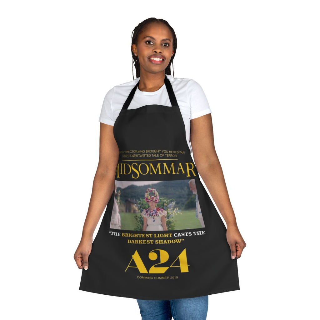Midsommar-inspired horror movie poster printed on a durable apron