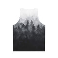 Midwinter Blues Unisex Tank Top with Vintage Nature Landscape