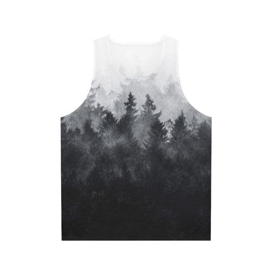 Midwinter Blues Unisex Tank Top with Vintage Nature Landscape