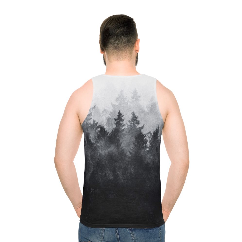 Midwinter Blues Unisex Tank Top with Vintage Nature Landscape