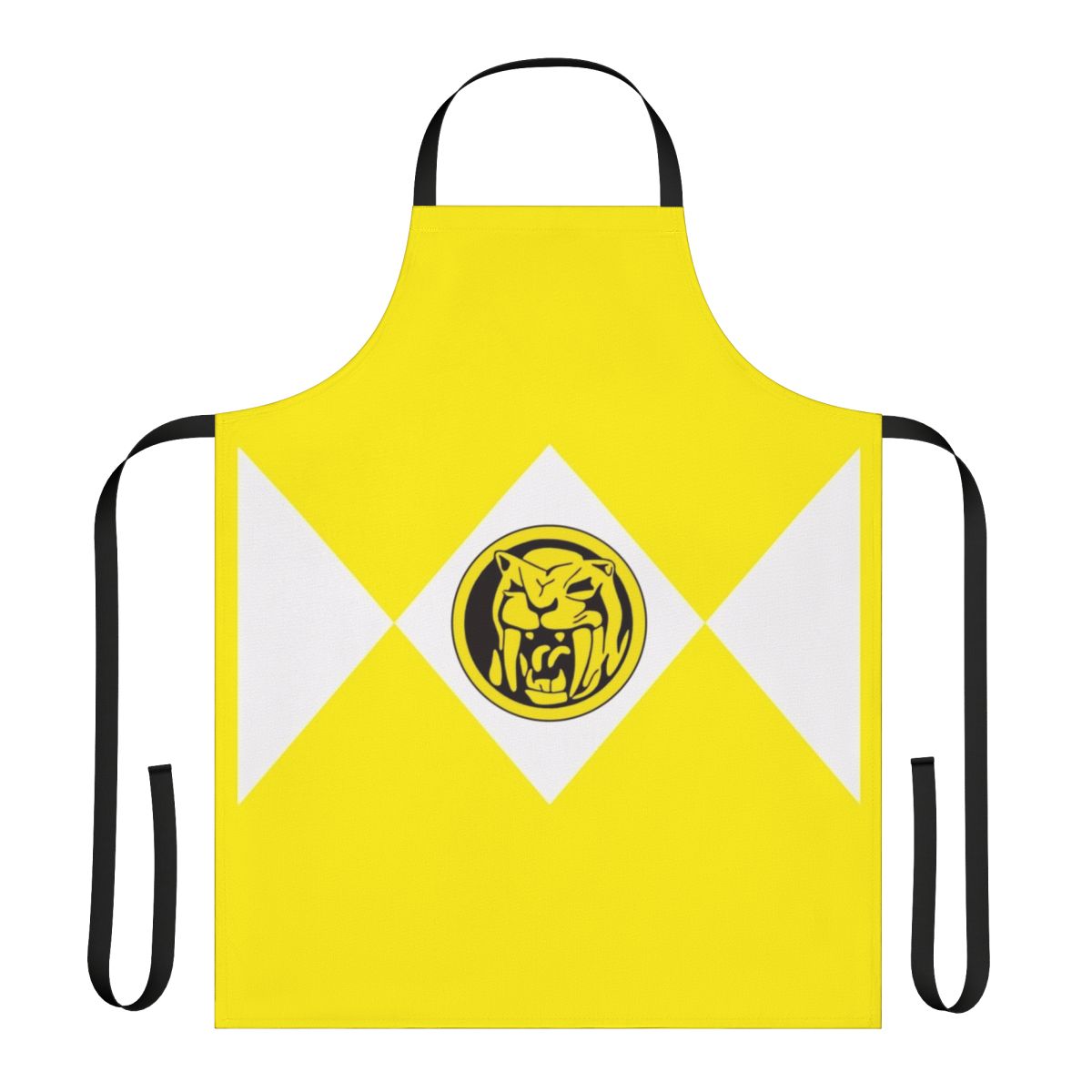 Mighty Morphin Yellow Ranger Apron featuring a Power Rangers-inspired design