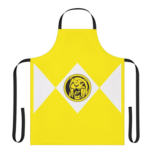 Mighty Morphin Yellow Ranger Apron featuring a Power Rangers-inspired design