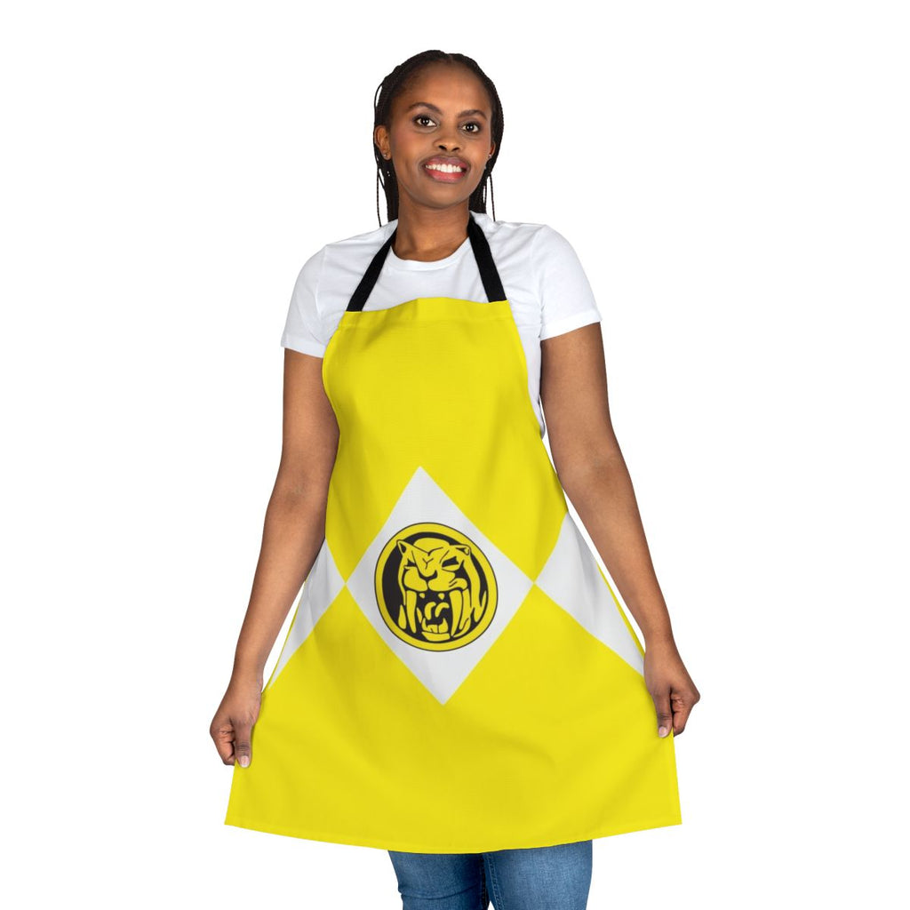 Mighty Morphin Yellow Ranger Apron featuring a Power Rangers-inspired design