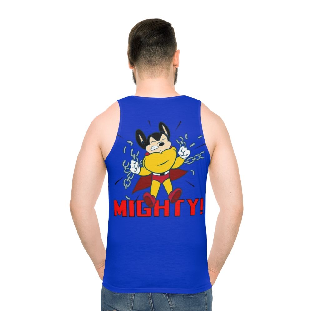 Mighty Unisex Retro Superhero Sci-Fi Cartoon Tank Top