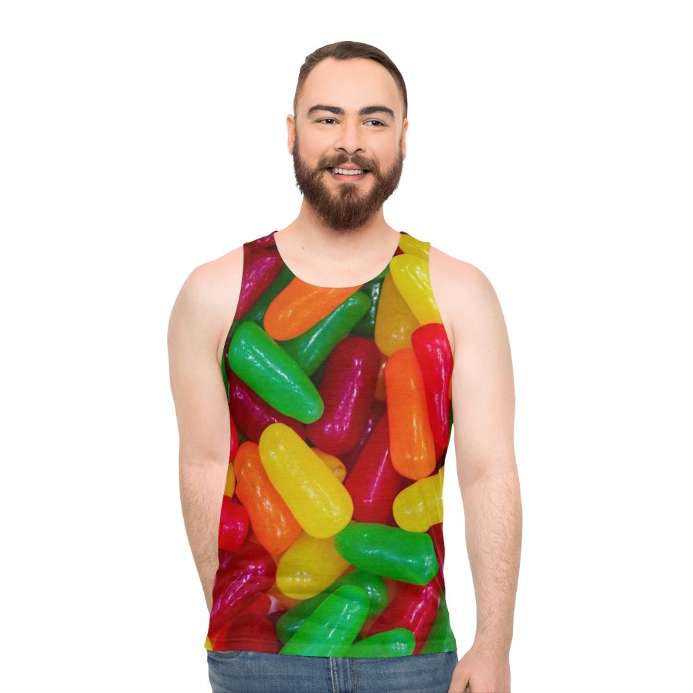 Colorful Mike and Ikes Unisex Tank Top