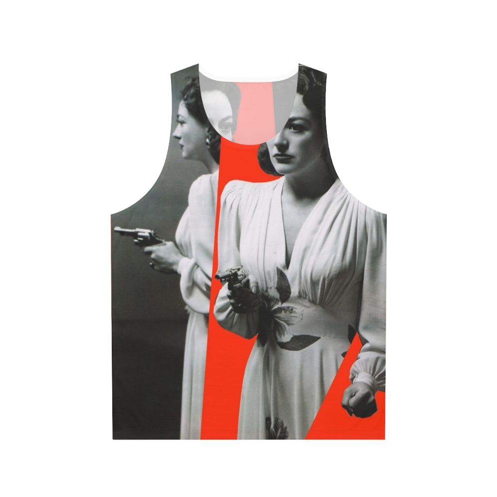 Mildred Pierce collage art unisex tank top
