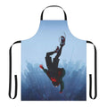 Miles Morales inspired superhero apron with jump and air jordan design