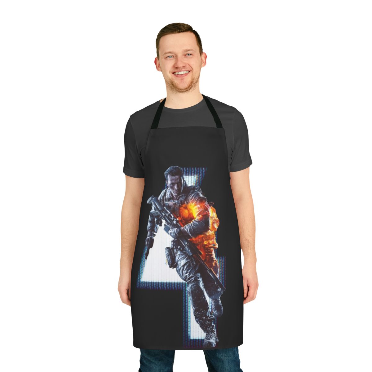 Military-themed Battlefield-inspired cooking apron