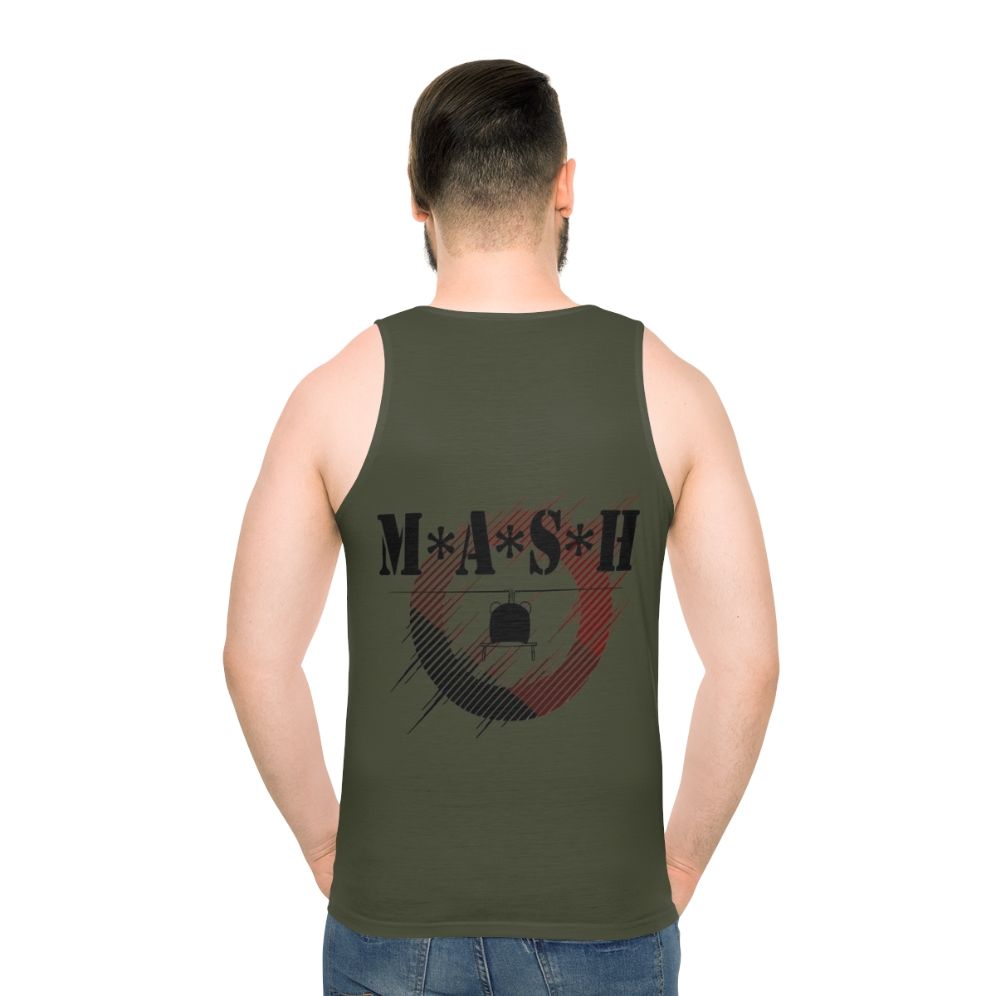 Unisex tank top with military and MASH TV show inspired design