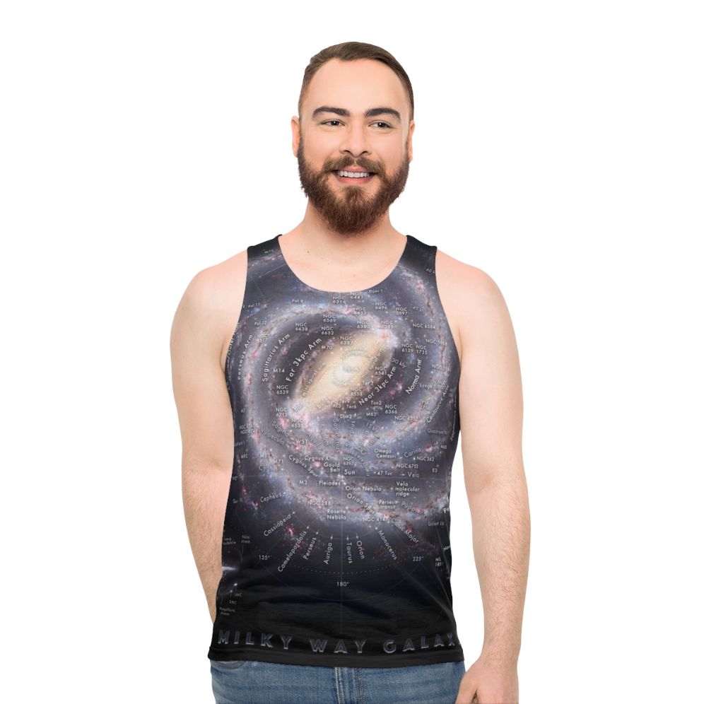 Milky Way Galaxy Map Unisex Tank Top