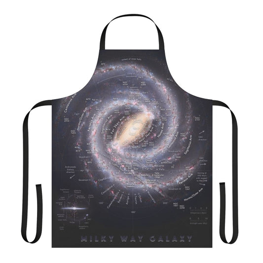 Milky Way Galaxy Space Map Printed Apron