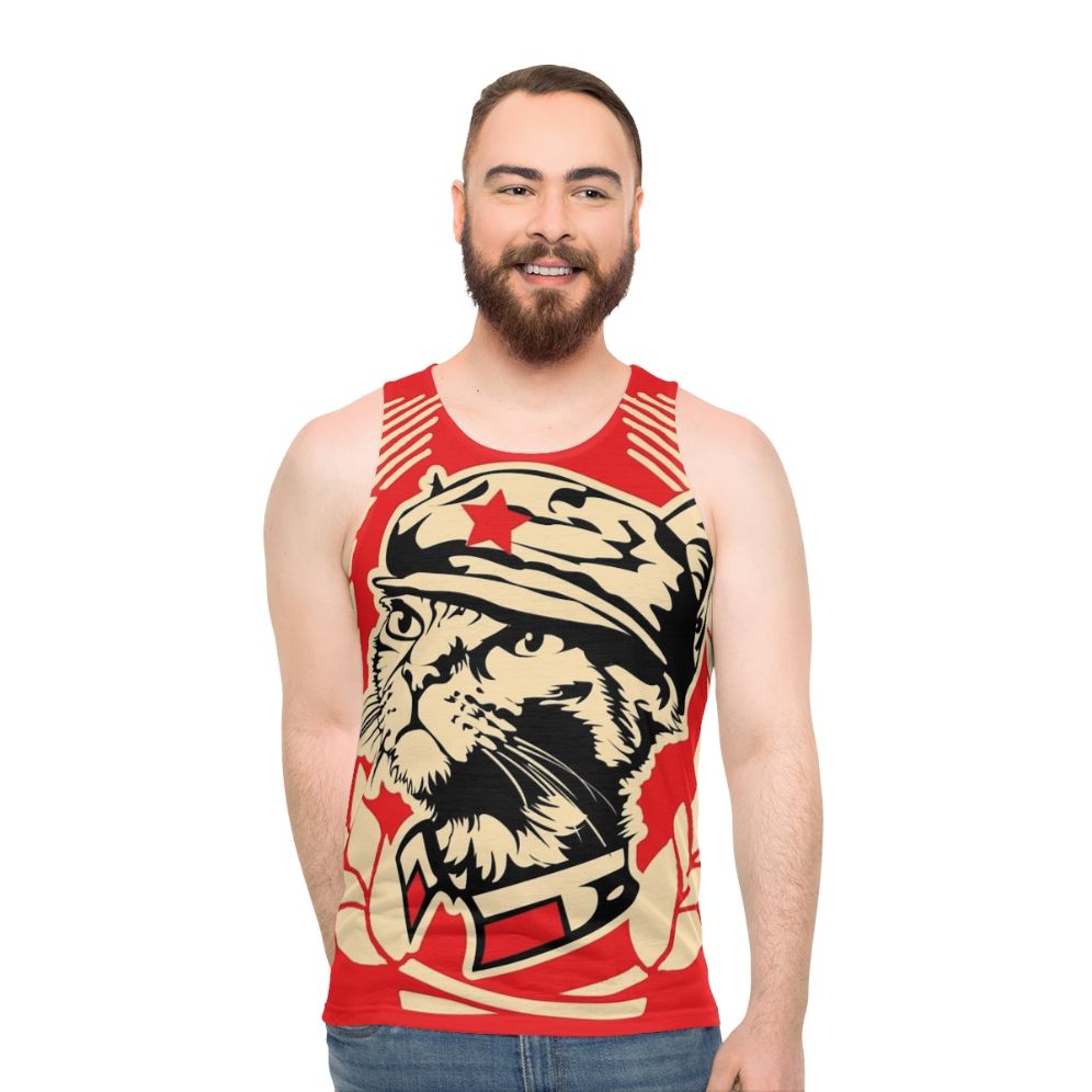 Mini Kitty Commune cat lover's unisex tank top