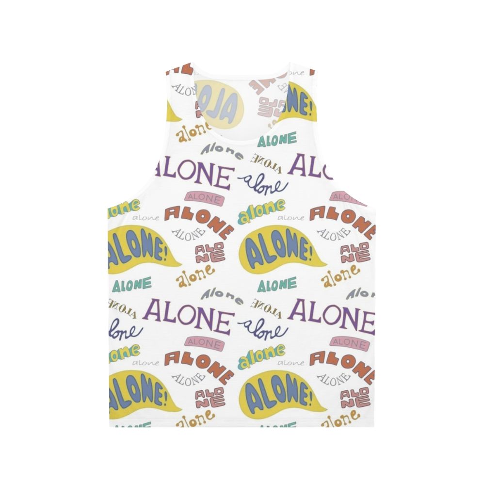 Minimalist "Alone" Unisex Tank Top with Spongebob Meme Graphic