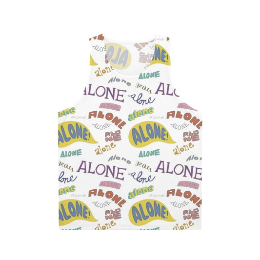 Minimalist "Alone" Unisex Tank Top with Spongebob Meme Graphic