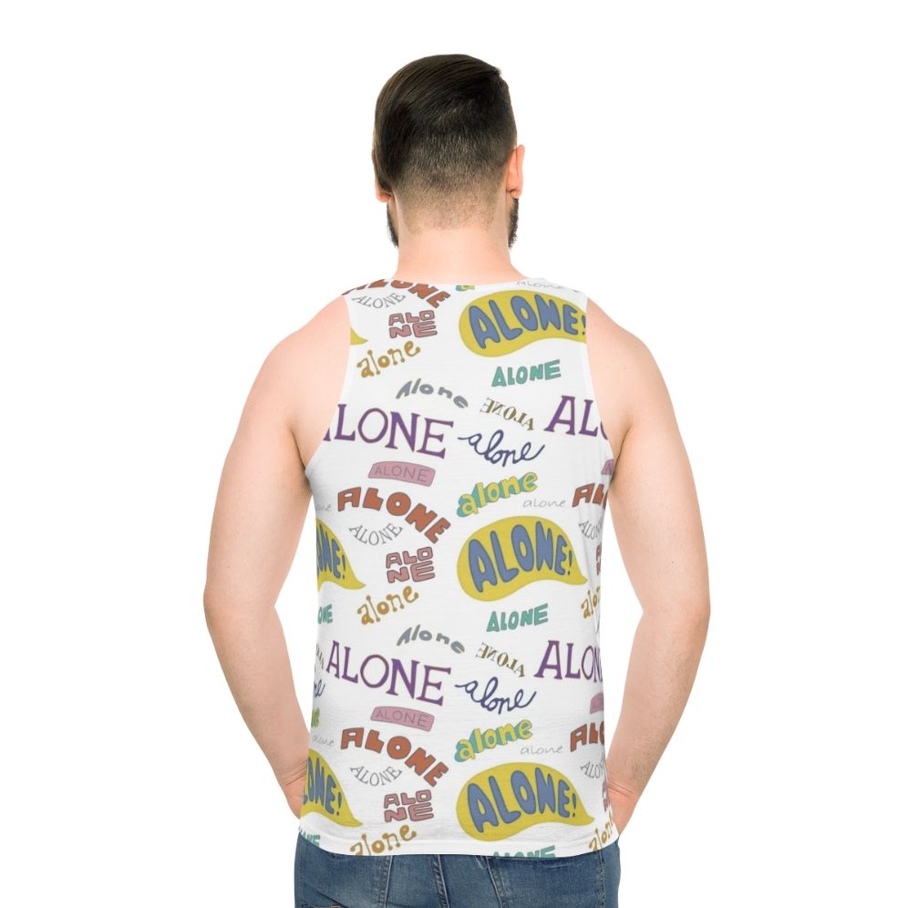Minimalist "Alone" Unisex Tank Top with Spongebob Meme Graphic