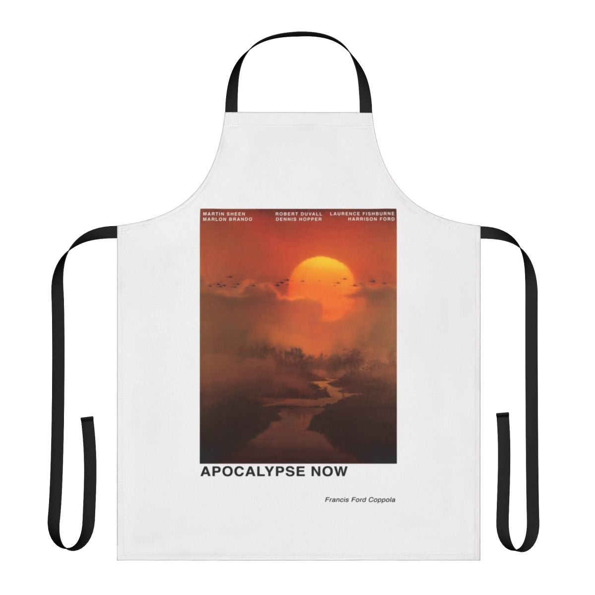 Stylized apron design inspired by the cult classic film "Apocalypse Now"