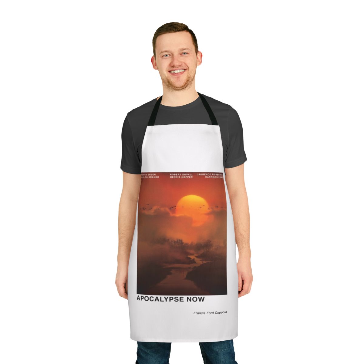 Stylized apron design inspired by the cult classic film "Apocalypse Now"