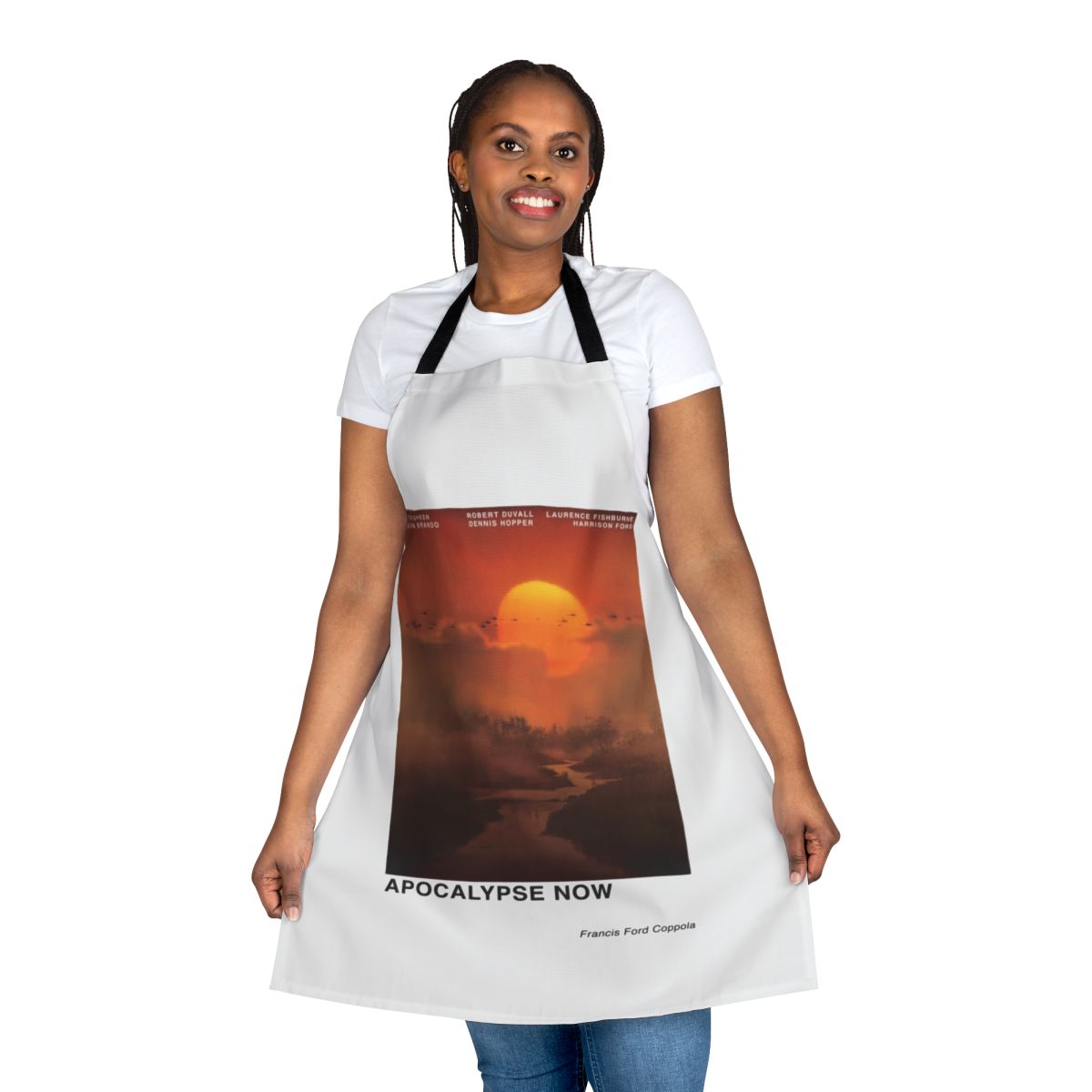Stylized apron design inspired by the cult classic film "Apocalypse Now"