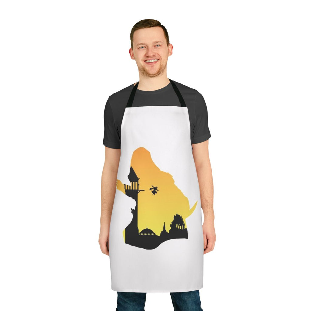 Minimalist kitchen apron featuring the iconic Assassin's Creed leap of faith design