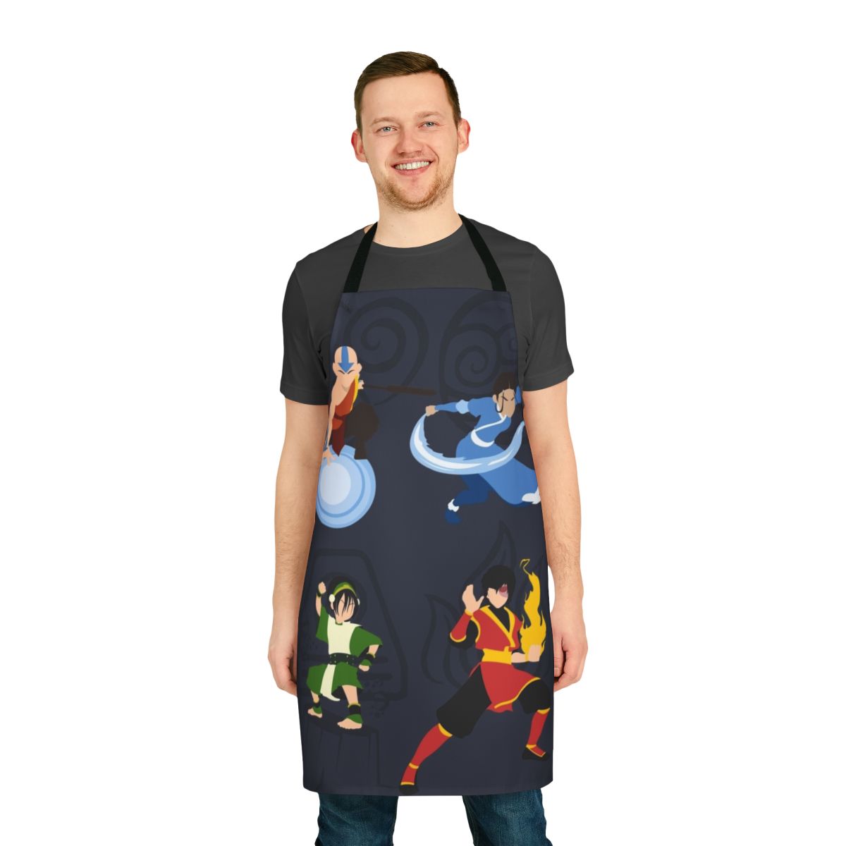 Minimalist apron with negative space design inspired by Avatar: The Last Airbender