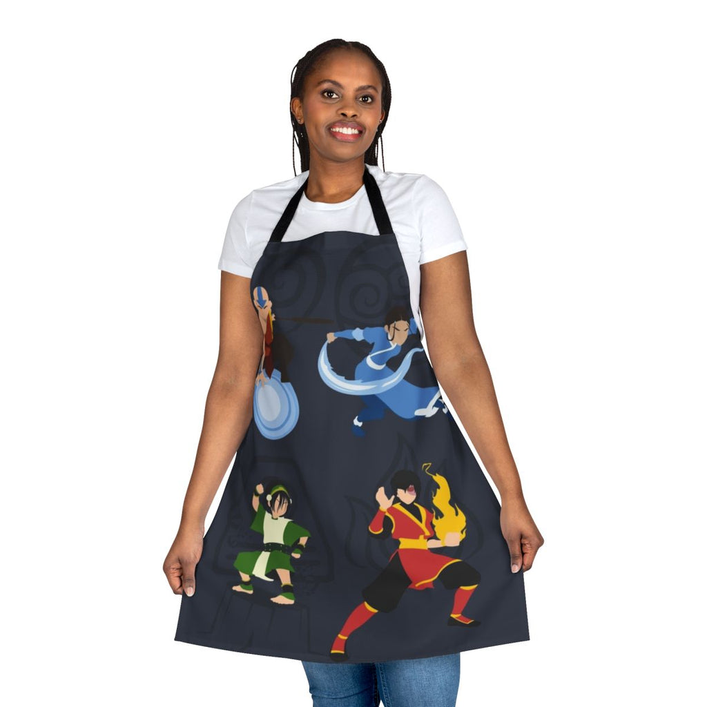 Minimalist apron with negative space design inspired by Avatar: The Last Airbender