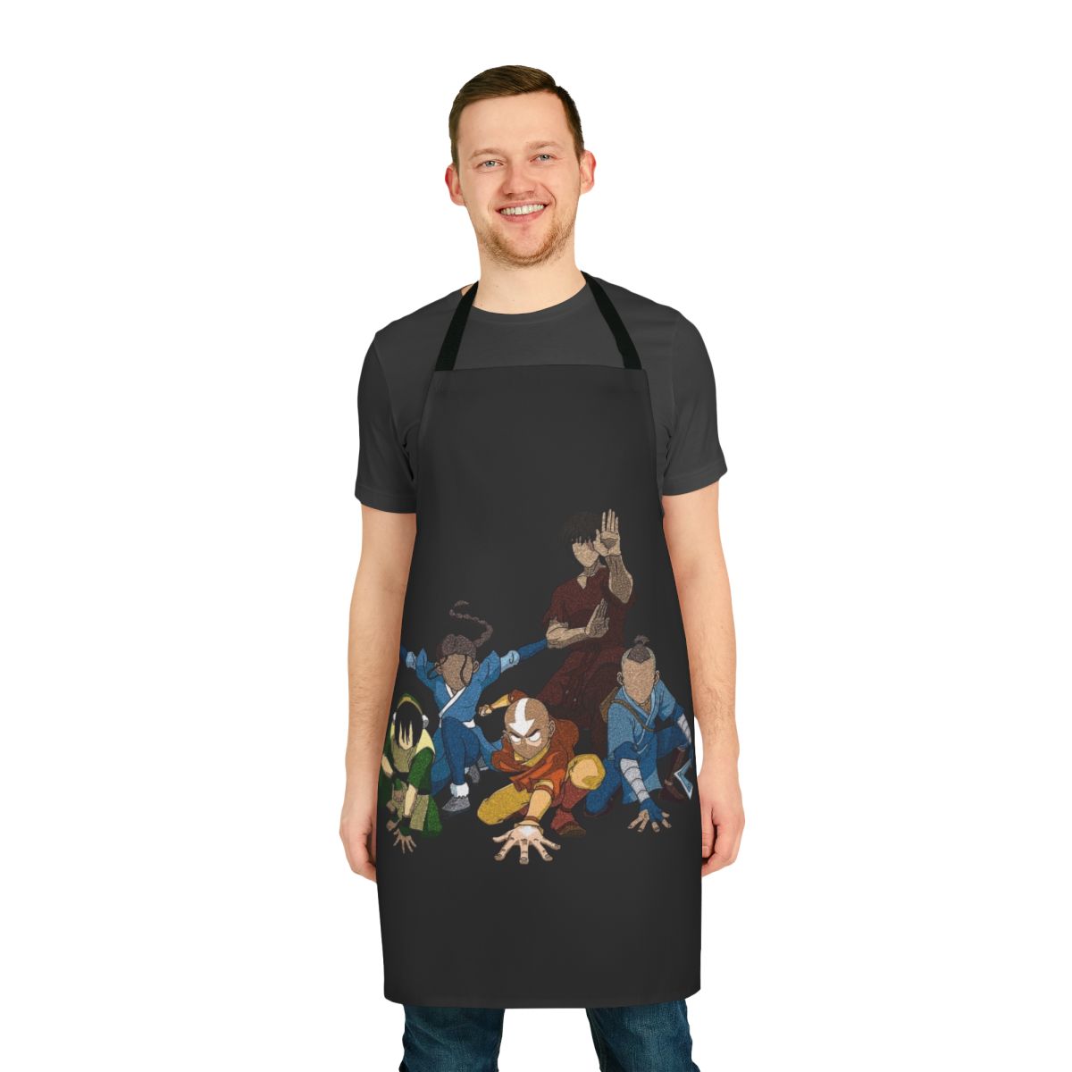Minimalist avatar the last airbender design on an apron