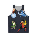 Minimalist bending unisex tank top with avatar the last airbender negative space design