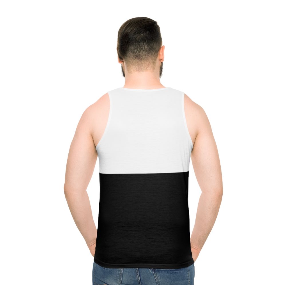 Minimalist black and white unisex tank top