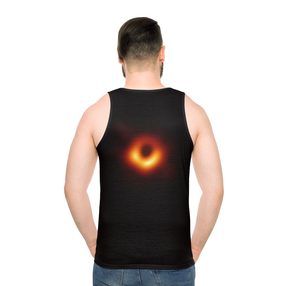 Minimalist black hole unisex tank top