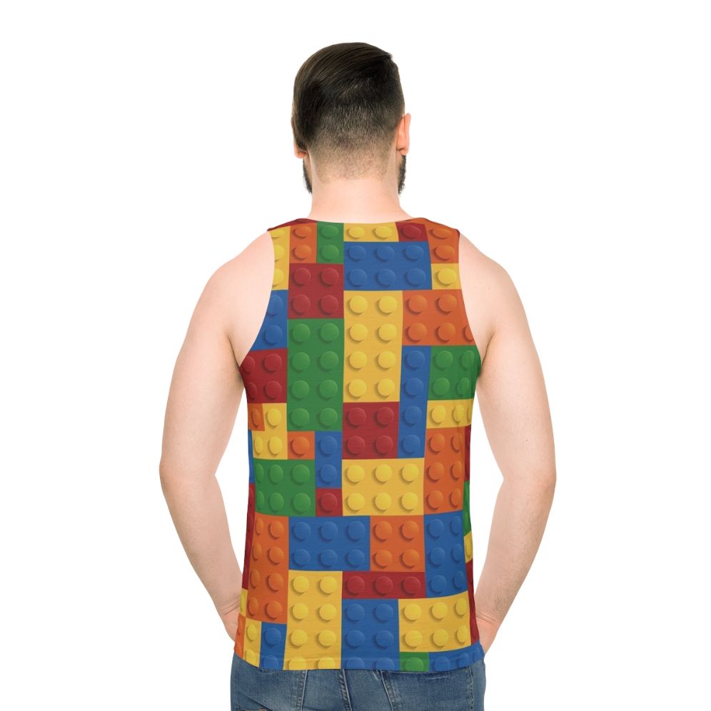 Minimalist block pattern unisex tank top