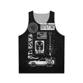 Minimalist Back to the Future Icon Set Unisex Tank Top