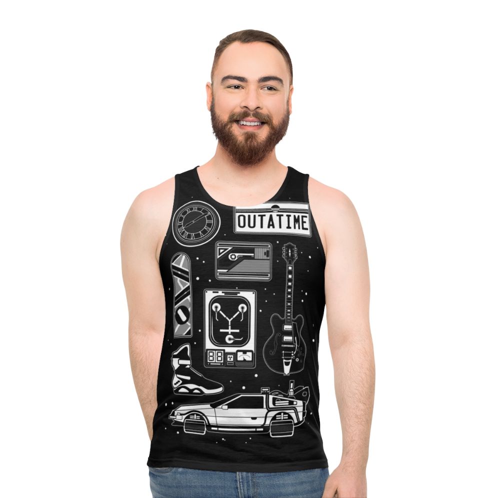 Minimalist Back to the Future Icon Set Unisex Tank Top