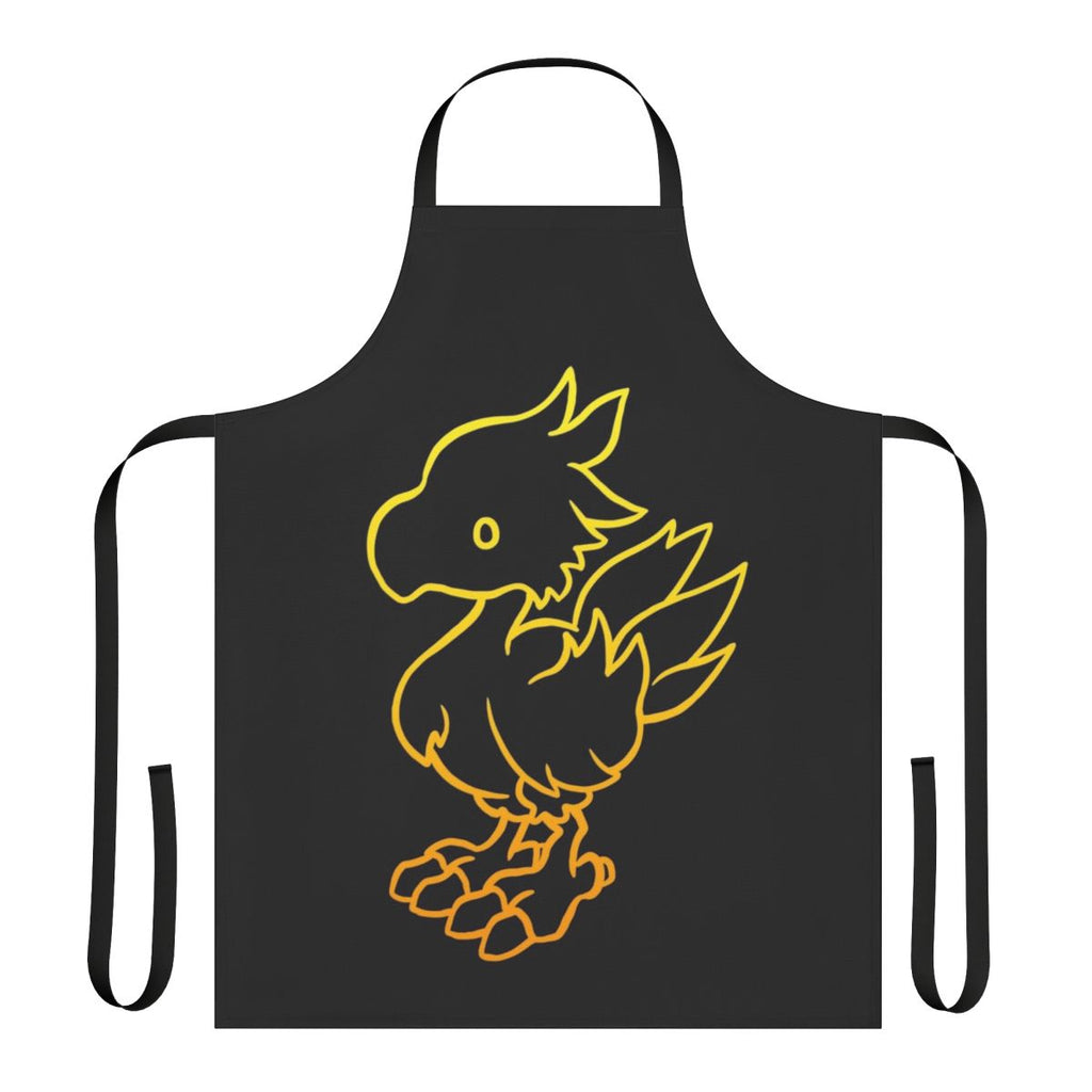 Minimalist design apron featuring a Chocobo character from the Final Fantasy video game series.