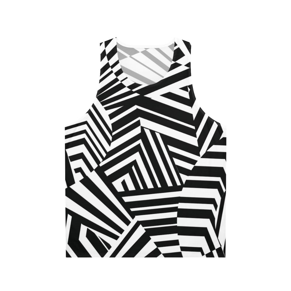 Minimalist dazzle camouflage unisex tank top